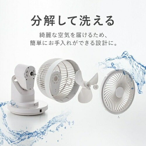 DCサーキュレーター 節電センサー付 3Dスイング 360 32畳 ホワイト CF-T2424WH