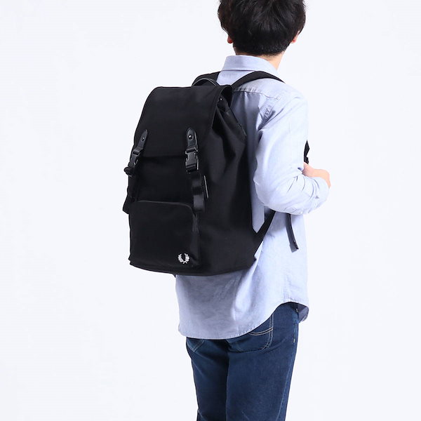 フレッドペリー　新品　リュック Nylon Badge Backpack(1SZ 102：BLACK): | FRED PERRY JAPAN