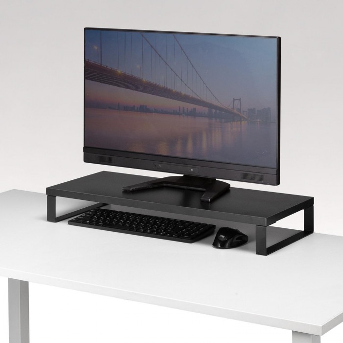 サンワサプライ 木製机上ラック W600 ブラック MR-LC312BK サンワサプライ 木製机上ラック W600 ブラック MR-LC312BK