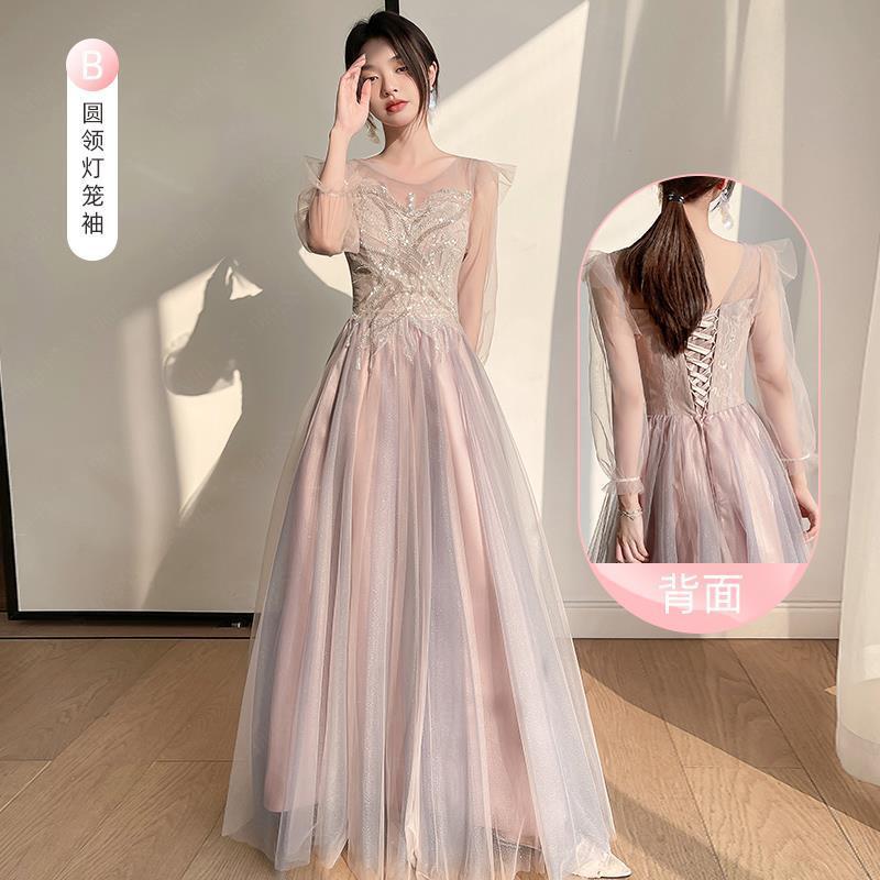 ピンク パーティードレス 結婚式お呼ばれ 二次会ワンピースドレスかわいいワンピースドレス-37