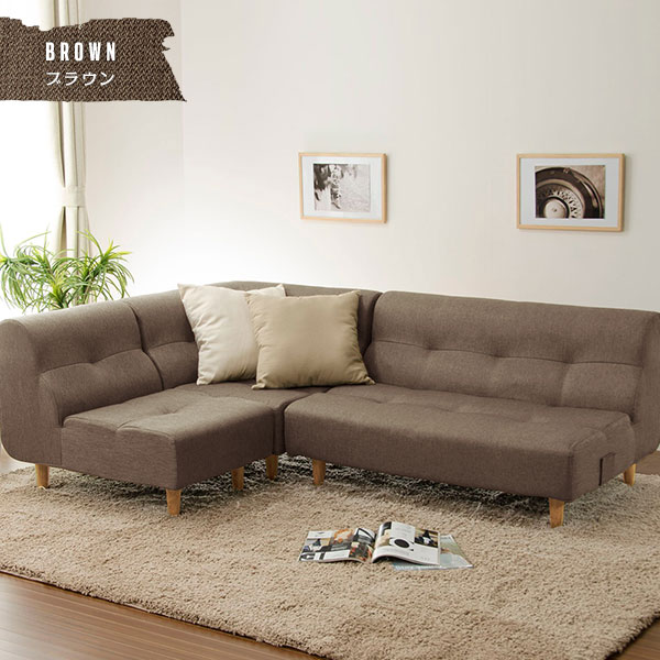 ダイニングソファー [2人掛け グリーン/ナチュラル脚] ファブリック生地