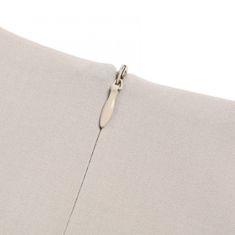 REORG ワンボタンスカーフチューリップハーフトップスダブベージュ