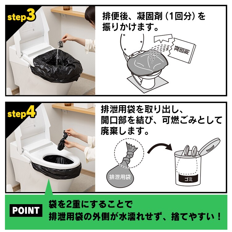 トイレ処理用凝固剤 100回分 NBTS-100 災害 震災 洪水 防災 避難 非常時 緊急 レジャ メガ割