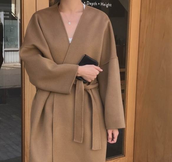 ロングコート ウール カーディガン ガウン ウエストマーク ノーカラー シンプル 紐 ベルト付き モード きれいめ シンプル Iライン カジュアル 普段使い かわいい 上品 暖かい 大人可愛い 韓国 ロングコート ウール カーディガン ガウン ウエストマーク ノーカラー シンプル 紐 ベルト付き モード きれいめ シンプル Iライン カジュアル 普段使い かわいい 上品 暖かい 大人可愛い 韓国