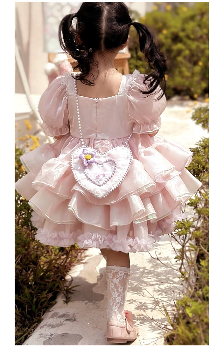 子供 ドレス フリフリ ピンク キッズ コスプレ ロリータ メイドさん メイド フォーマル 女の子 衣装 ワンピース 誕生日 服 欧風 子供服 ブルー レッド 七五三 100 110 120 130