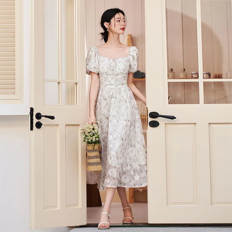 【急速出荷!】フレンチヴィンテージティーブレークドレスレディース新しい花の女の子のポッドスリーブ半袖織物ドレスワンピース パーティードレス パーティドレス ドレス ロングドレ パーティードレス 結婚式 【急速出荷!】フレンチヴィンテージティーブレークドレスレディース新しい花の女の子のポッドスリーブ半袖織物ドレスワンピース パーティードレス パーティドレス ドレス ロングドレ パーティードレス 結婚式