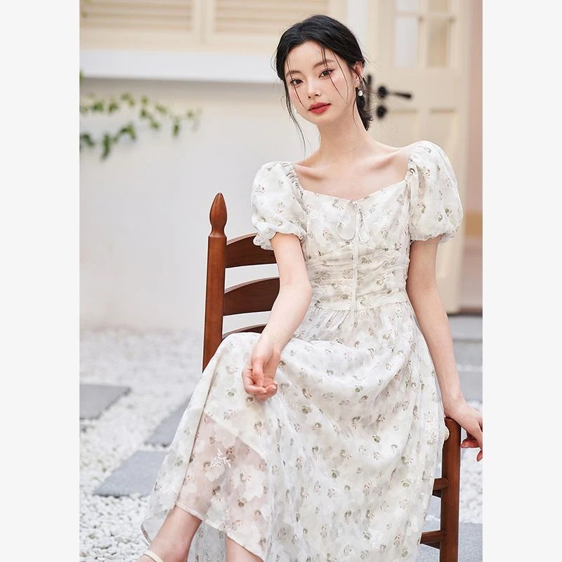 【急速出荷!】フレンチヴィンテージティーブレークドレスレディース新しい花の女の子のポッドスリーブ半袖織物ドレスワンピース パーティードレス パーティドレス ドレス ロングドレ パーティードレス 結婚式 【急速出荷!】フレンチヴィンテージティーブレークドレスレディース新しい花の女の子のポッドスリーブ半袖織物ドレスワンピース パーティードレス パーティドレス ドレス ロングドレ パーティードレス 結婚式
