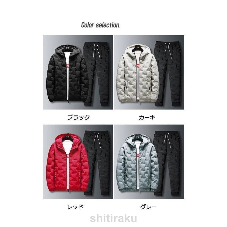 トレーニングウェア 中綿入り ウインドブレーカー上下 裏起毛 上下セット メンズ 防寒セットアップ ランキングウエア 暖かい657
