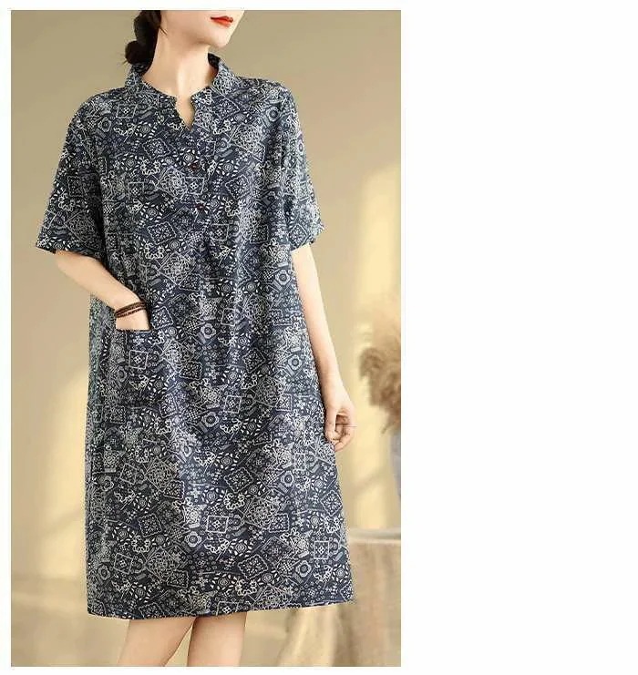 【20点セット】無料ワンピース レディース 夏 スキッパー 半袖 総柄 ミモレ丈 ワンピ リゾートワンピース 膝丈 綿麻風 ゆったり 体型カバー 着痩せ カジュアル ナチュラル 大人可愛い 森ガール 【20点セット】無料ワンピース レディース 夏 スキッパー 半袖 総柄 ミモレ丈 ワンピ リゾートワンピース 膝丈 綿麻風 ゆったり 体型カバー 着痩せ カジュアル ナチュラル 大人可愛い 森ガール