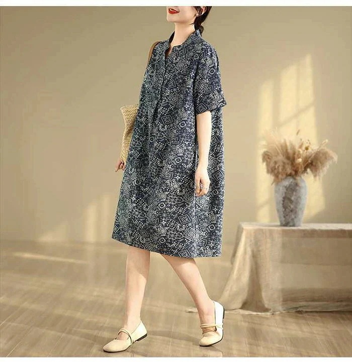【20点セット】無料ワンピース レディース 夏 スキッパー 半袖 総柄 ミモレ丈 ワンピ リゾートワンピース 膝丈 綿麻風 ゆったり 体型カバー 着痩せ カジュアル ナチュラル 大人可愛い 森ガール 【20点セット】無料ワンピース レディース 夏 スキッパー 半袖 総柄 ミモレ丈 ワンピ リゾートワンピース 膝丈 綿麻風 ゆったり 体型カバー 着痩せ カジュアル ナチュラル 大人可愛い 森ガール