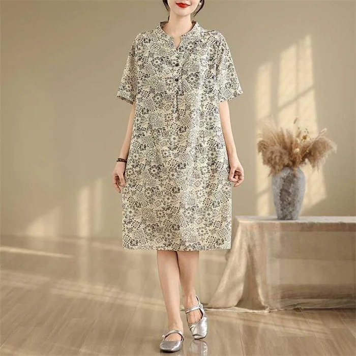 【20点セット】無料ワンピース レディース 夏 スキッパー 半袖 総柄 ミモレ丈 ワンピ リゾートワンピース 膝丈 綿麻風 ゆったり 体型カバー 着痩せ カジュアル ナチュラル 大人可愛い 森ガール 【20点セット】無料ワンピース レディース 夏 スキッパー 半袖 総柄 ミモレ丈 ワンピ リゾートワンピース 膝丈 綿麻風 ゆったり 体型カバー 着痩せ カジュアル ナチュラル 大人可愛い 森ガール