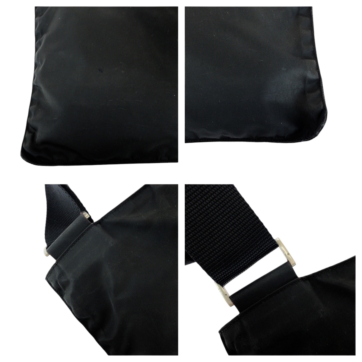 テスート 三角ロゴプレート ブラック 黒 シルバー金具 ナイロン ショルダーバッグ サコッシュ レディース 504661 テスート 三角ロゴプレート ブラック 黒 シルバー金具 ナイロン ショルダーバッグ サコッシュ レディース 504661