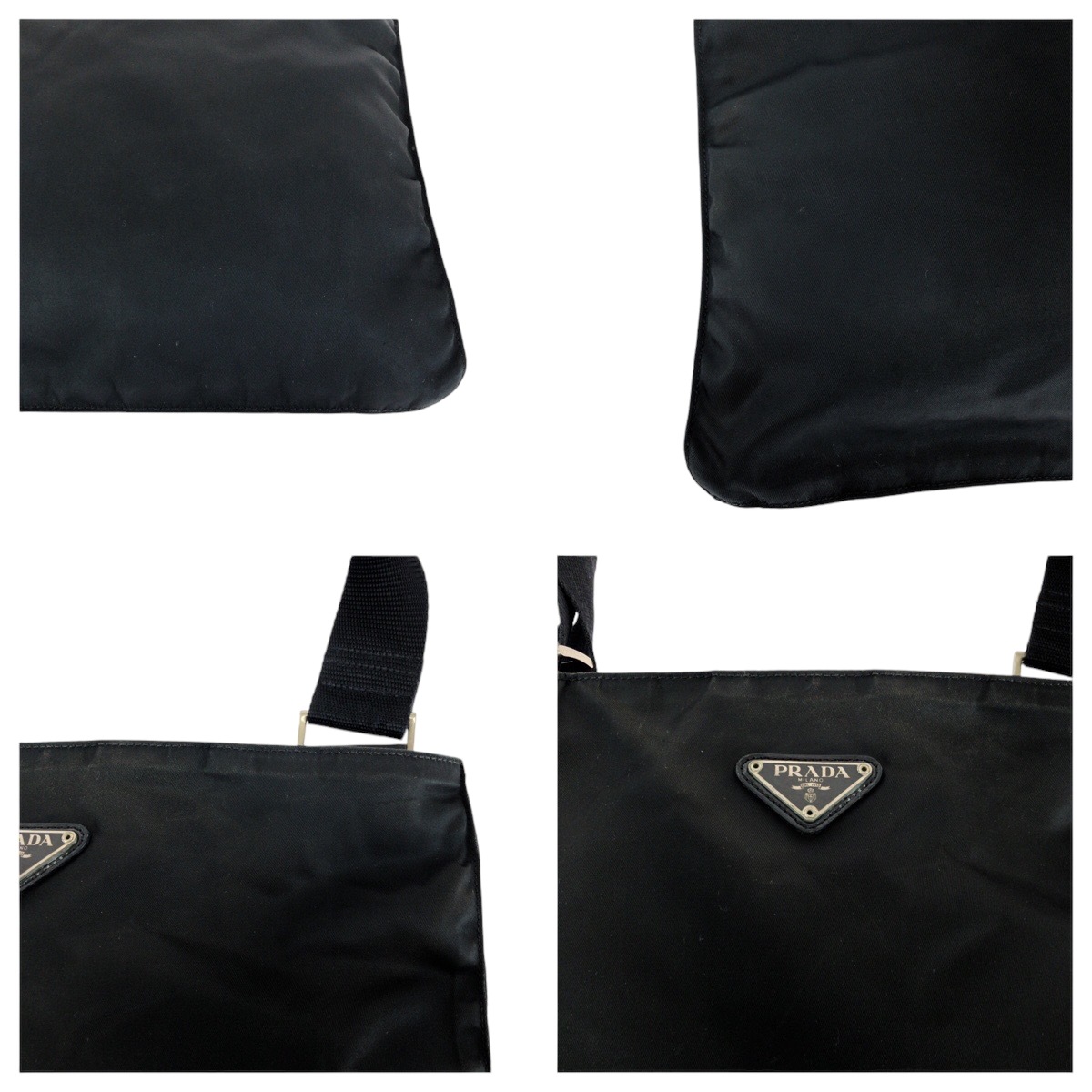 テスート 三角ロゴプレート ブラック 黒 シルバー金具 ナイロン ショルダーバッグ サコッシュ レディース 504661 テスート 三角ロゴプレート ブラック 黒 シルバー金具 ナイロン ショルダーバッグ サコッシュ レディース 504661