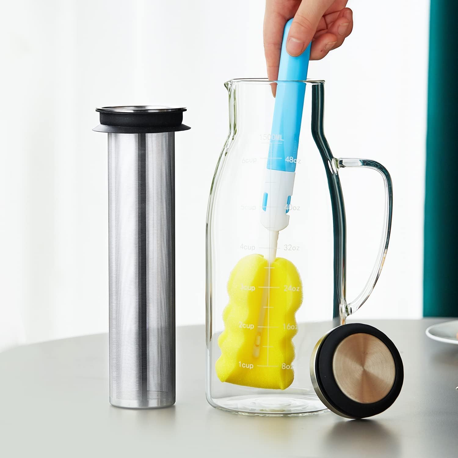 ポカロティー 水出しアイスコーヒーメーカー 冷珈琲メーカー 水出しコーヒーポット 1500ML アイスティー 耐冷 耐熱ガラス製 コーヒーサーバー コーヒージャグ 水出し器 フィルター取り外し可 蓋付 ポカロティー 水出しアイスコーヒーメーカー 冷珈琲メーカー 水出しコーヒーポット 1500ML アイスティー 耐冷 耐熱ガラス製 コーヒーサーバー コーヒージャグ 水出し器 フィルター取り外し可 蓋付