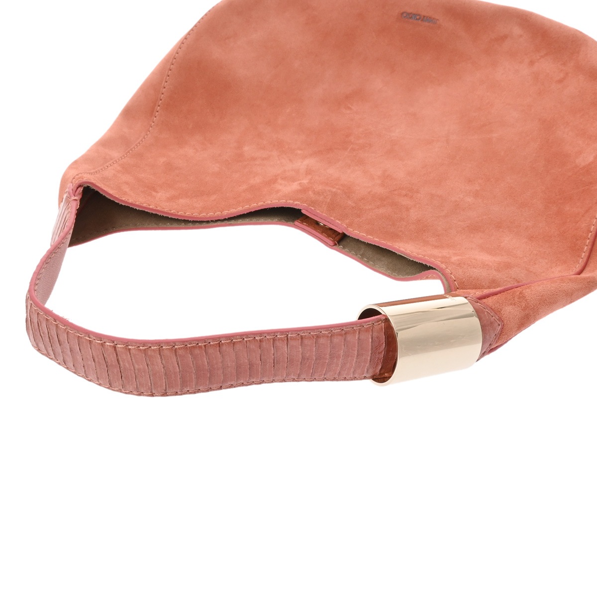 セミショルダー ピンク レディース スエード/レザー ショルダーバッグ ABランク 中古 銀蔵