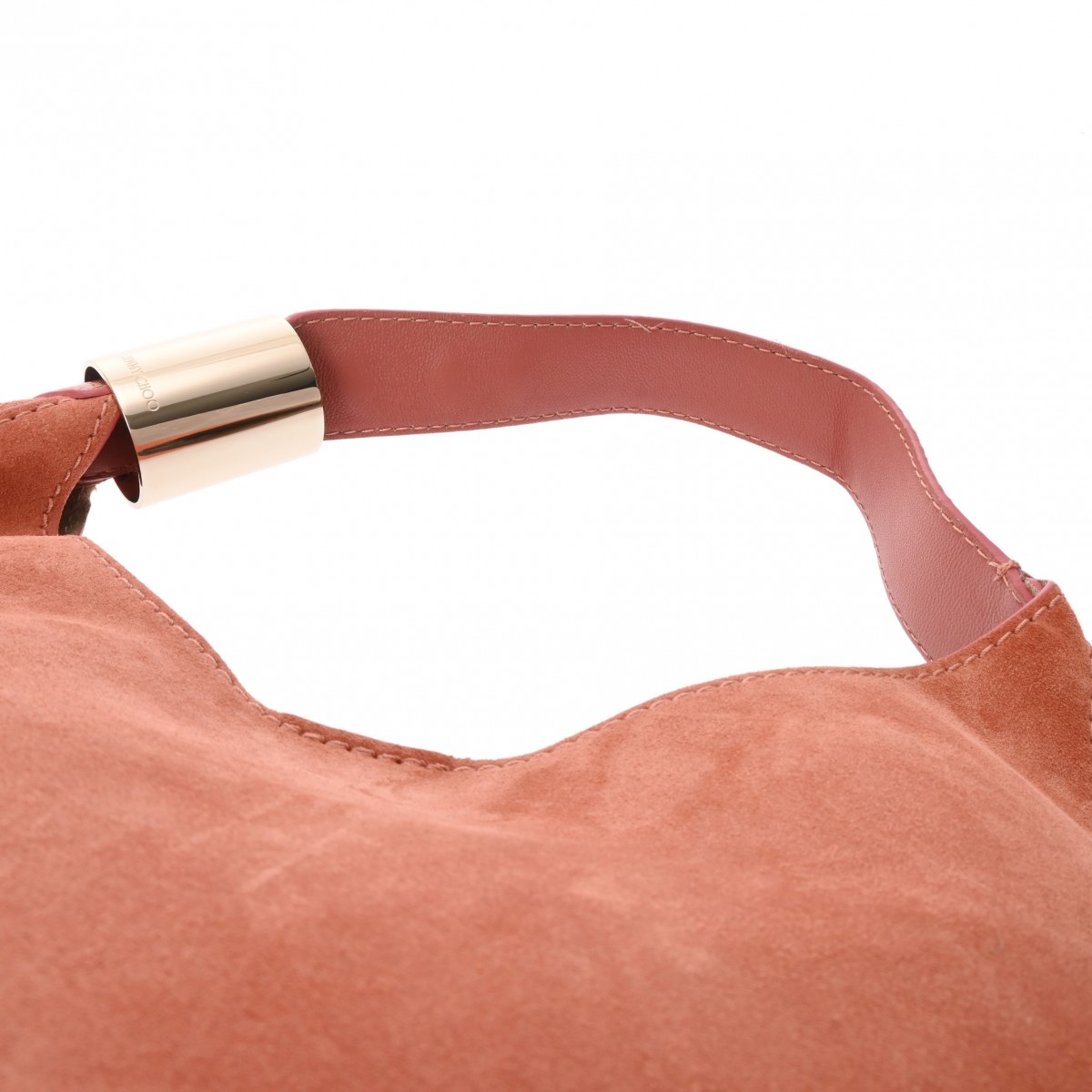 セミショルダー ピンク レディース スエード/レザー ショルダーバッグ ABランク 中古 銀蔵