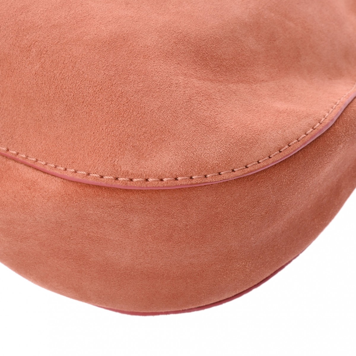 セミショルダー ピンク レディース スエード/レザー ショルダーバッグ ABランク 中古 銀蔵