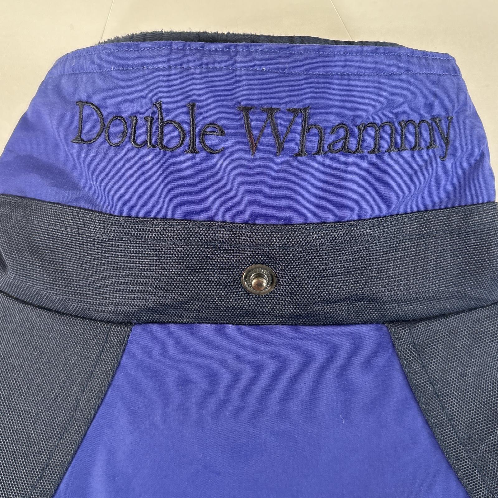 古着 90s/90年代 ナイロンジャケット インナーフリースジャケット ワンポイント M ブラック パープル レディース