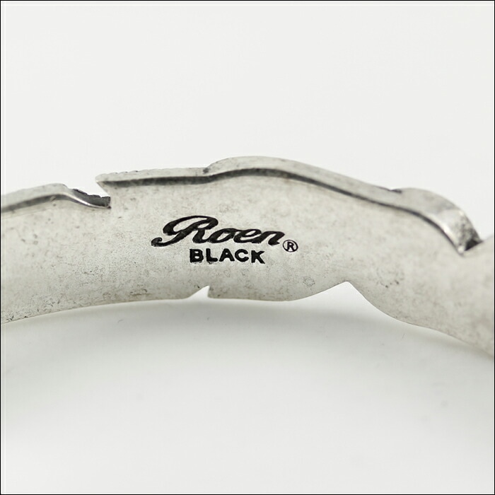 【即納】Roen BLACK ロエン ブラック フェザー バングル ブレスレット オニキス シルバー/イエローゴールド ストーン RO-303 RoenBLACK ロエンブラック 天然石 【即納】Roen BLACK ロエン ブラック フェザー バングル ブレスレット オニキス シルバー/イエローゴールド ストーン RO-303 RoenBLACK ロエンブラック 天然石