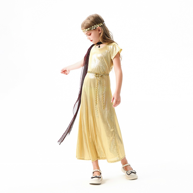 ハロウィンの子供用コスチューム古代ギリシャ・ローマ神話のコス女の子のドレスエジプトの女神の子供服パフォーマンスコスチューム ハロウィンの子供用コスチューム古代ギリシャ・ローマ神話のコス女の子のドレスエジプトの女神の子供服パフォーマンスコスチューム