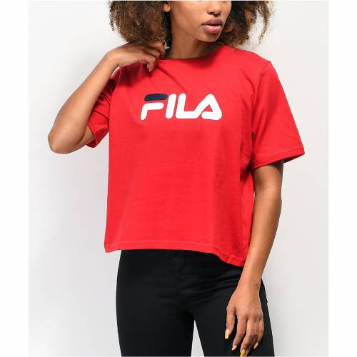 フィラ フィラ Fila フィラ 赤 レッド T レディース服人気セール 得価