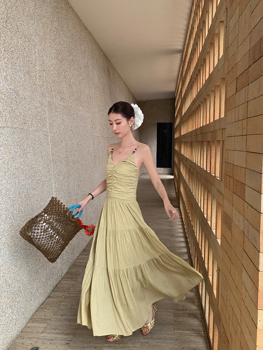 2025 新作 ワンピース 夏 半袖 長袖ワンピース ロングワンピース ロング シフォンワンピ ベアワンピ レースワンピ ドレス パーティードレス夏休み絵文字センスネックレースビーズデザイン