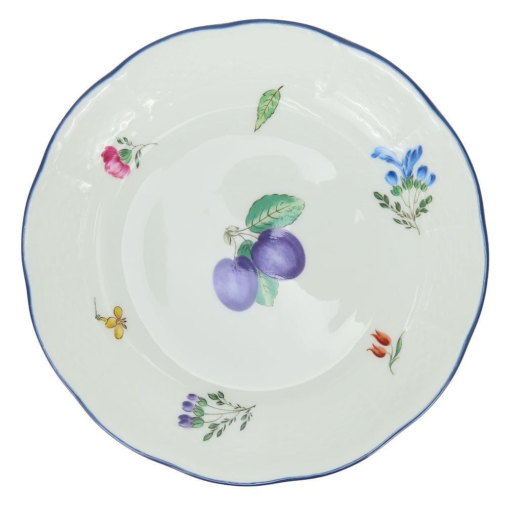 中古 食器 プレート イタリアンフルーツ 磁器 ホワイト ブルー パープル 2枚セット ペア ジノリ1735 レディース メンズ 中古 食器 プレート イタリアンフルーツ 磁器 ホワイト ブルー パープル 2枚セット ペア ジノリ1735 レディース メンズ