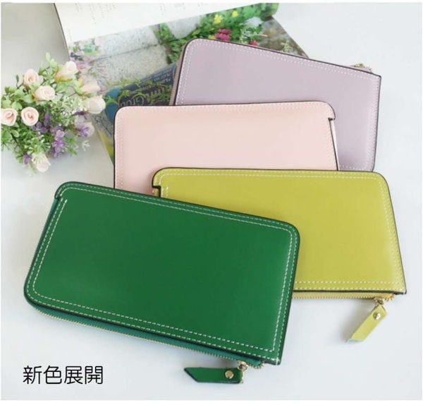 オレボレブラ　ブタや人間刺繍デザイン 緑色 長財布 オレボレブラ ブタや人間刺繍デザイン 緑色 長財布