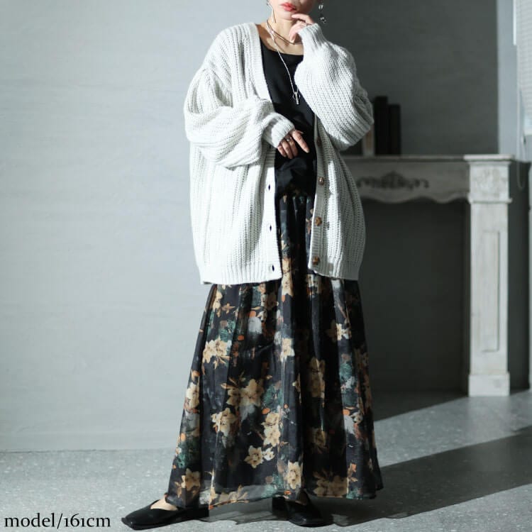 大きいサイズレディース ワンピース オーガンジー花柄スクエアネックドッキングワンピース ワンピ ロングワンピース 長袖ワンピース ロング 長袖 ドッキング ドルマン 花柄 スクエアネック フレア 秋新