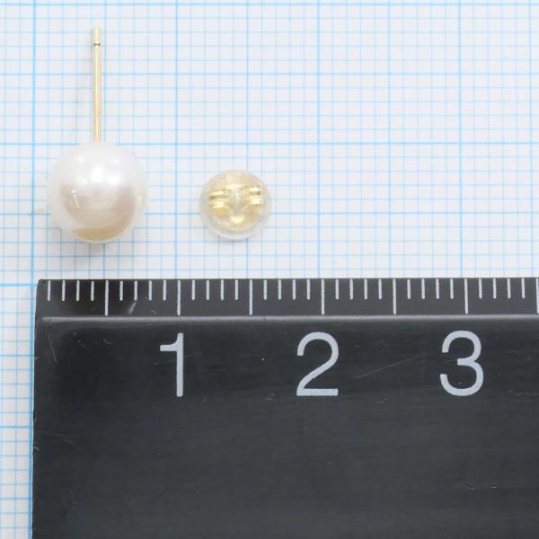 K18 18金 YG イエローゴールド ピアス パール 総重量約1.1g ジュエリー 中古