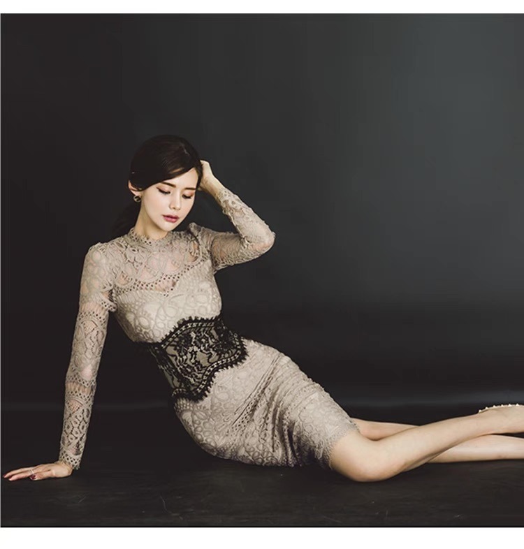 ドレス ワンピース パーティー 発表会 ステージ 舞台 フォーマル 長袖 スタンドカラー タイト スリム 細身 レース 刺繍 ウエストマーク 切り替えデザイン ドッキング ハイウエスト ドレス ワンピース パーティー 発表会 ステージ 舞台 フォーマル 長袖 スタンドカラー タイト スリム 細身 レース 刺繍 ウエストマーク 切り替えデザイン ドッキング ハイウエスト
