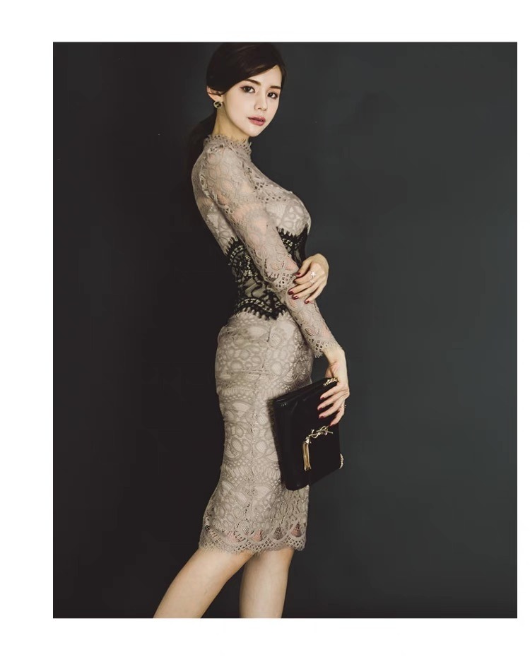 ドレス ワンピース パーティー 発表会 ステージ 舞台 フォーマル 長袖 スタンドカラー タイト スリム 細身 レース 刺繍 ウエストマーク 切り替えデザイン ドッキング ハイウエスト ドレス ワンピース パーティー 発表会 ステージ 舞台 フォーマル 長袖 スタンドカラー タイト スリム 細身 レース 刺繍 ウエストマーク 切り替えデザイン ドッキング ハイウエスト