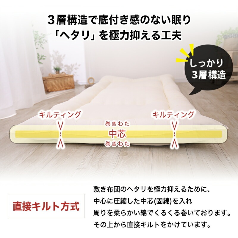 ドクターシールド 防ダニ 制菌 敷布団 シングルサイズ 100×210cm 防ダニ 制菌加工 テイジン ケミタック(R)Σシグマ中綿使用 SEK 敷き布団 シングル ふとん 日本製 3つ折り ドクターシールド 防ダニ 制菌 敷布団 シングルサイズ 100×210cm 防ダニ 制菌加工 テイジン ケミタック(R)Σシグマ中綿使用 SEK 敷き布団 シングル ふとん 日本製 3つ折り