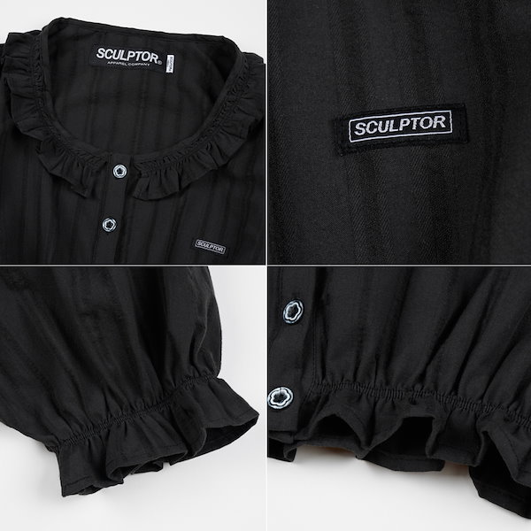 純国産 Sculptor Ruffle Eyelet Crop Blouse ブラウス | www.qeyadah.com