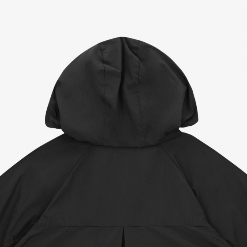 CITYBREEZE スリーブシャーリングフード付きジャンパーダークグレー