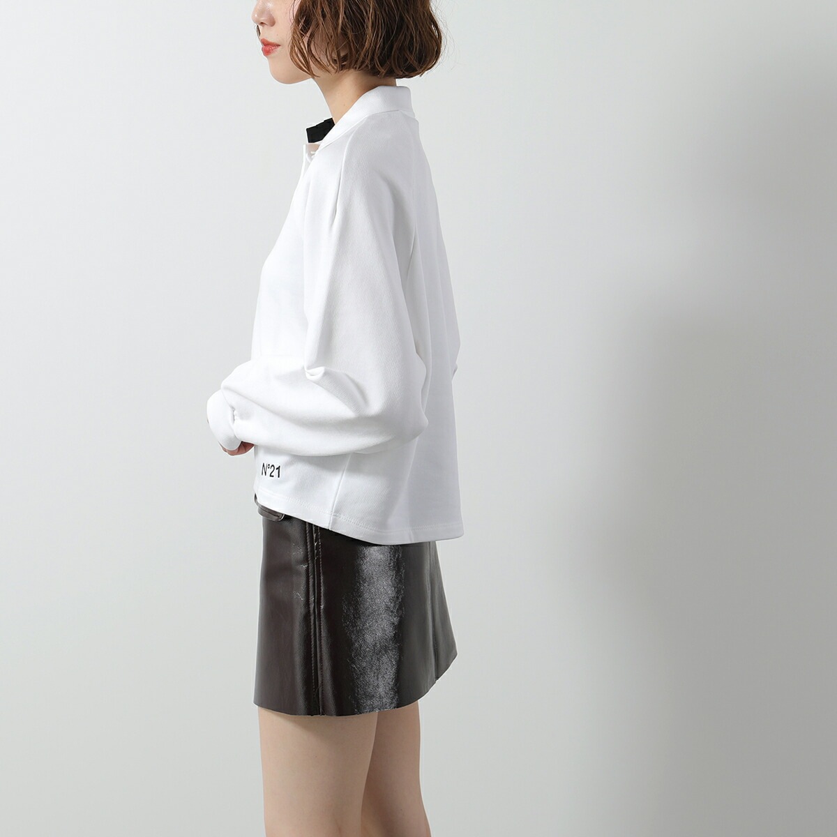 N21 KIDS ヌメロヴェントゥーノ キッズ スウェット N2101T N0154 レディース ガールズ 襟付き トレーナー 長袖 リボン ロゴ 刺繍 0N1 【mega】 N21 KIDS ヌメロヴェントゥーノ キッズ スウェット N2101T N0154 レディース ガールズ 襟付き トレーナー 長袖 リボン ロゴ 刺繍 0N1 【mega】