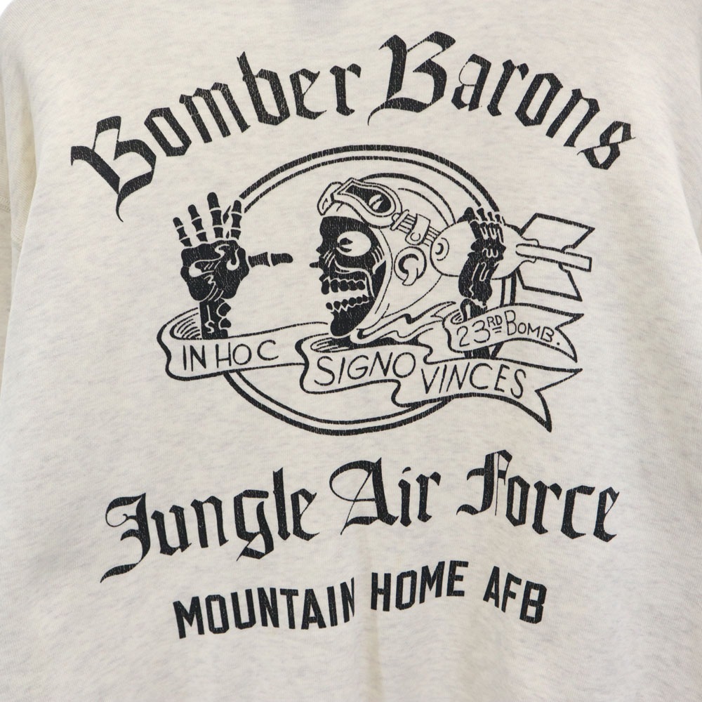 バックプリント 長袖 スウェット トレーナー M ライトグレー メンズ