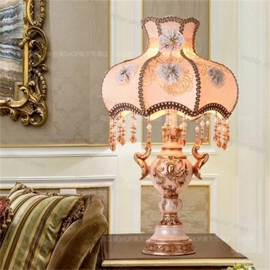 デスクライト ベッドルームヘッドライト テーブルランプ 電気スタンド 豪華 感 レトロ 雰囲気 古典芸術 ホテル 書斎 寝室 部屋 間接照明 リモコン電球付