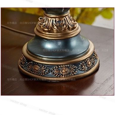 デスクライト ベッドルームヘッドライト テーブルランプ 電気スタンド 豪華 感 レトロ 雰囲気 古典芸術 ホテル 書斎 寝室 部屋 間接照明 リモコン電球付