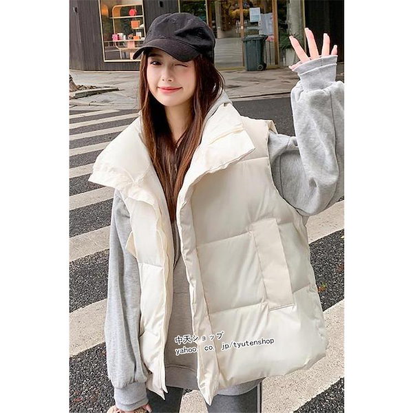 Qoo10] 万能流行感 ダウンベスト レディース シ