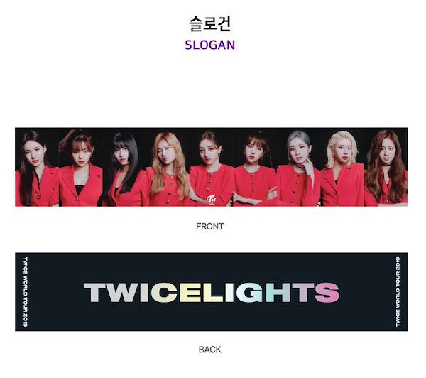 Qoo10] JYP Entertainment TWICE スローガン 公式グッズ WO