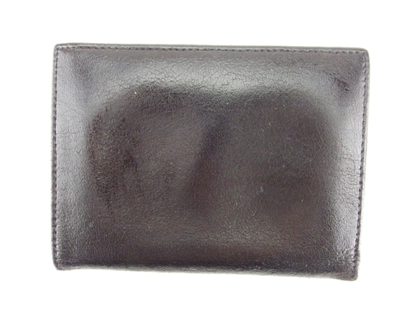 Wホック 財布 二つ折り 財布 ブラウン 中古 Wホック 財布 二つ折り 財布 ブラウン 中古