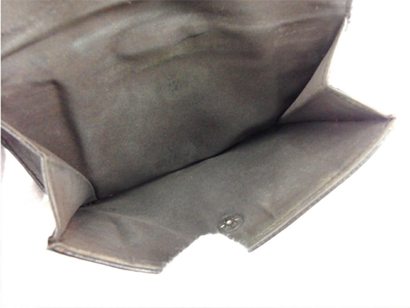 Wホック 財布 二つ折り 財布 ブラウン 中古 Wホック 財布 二つ折り 財布 ブラウン 中古