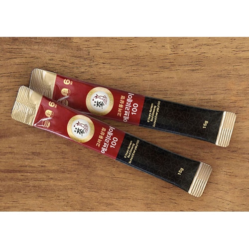 【高麗人参スティック100包】 豊年宝鑑 6年根 高麗紅参 エブリデイ 高麗人参エキス配合飲料 [15g x 100包]