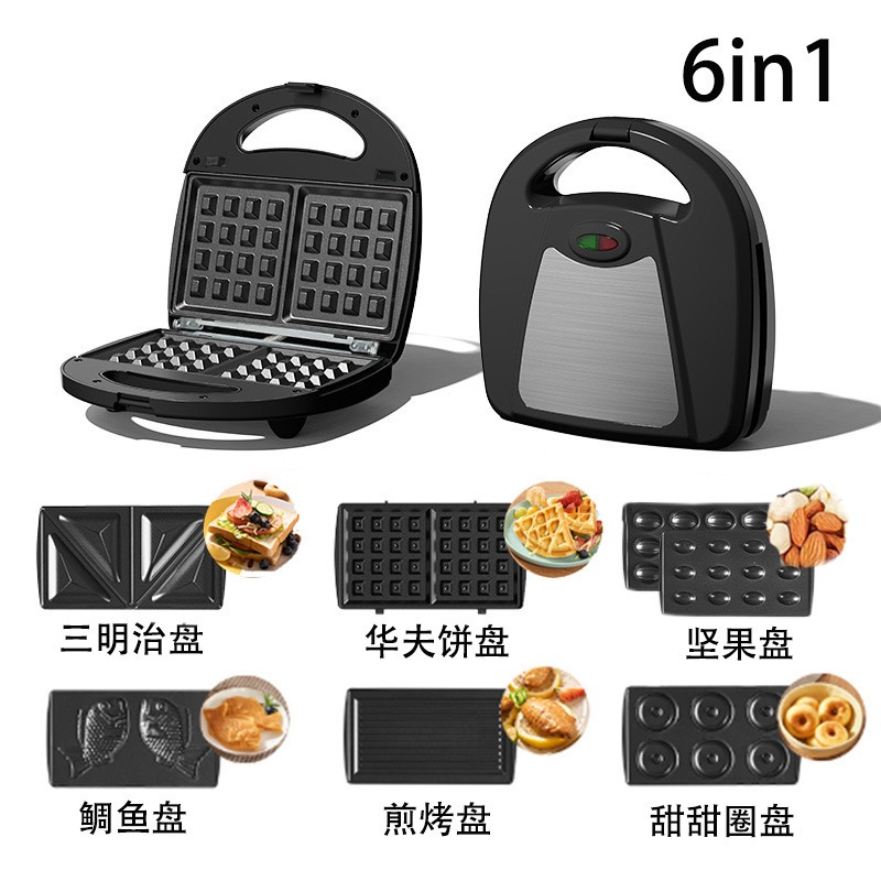 テンインワン朝食マシン多機能サンドイッチマシン家庭用トースターワッフルマシンドーナツケーキトースター テンインワン朝食マシン多機能サンドイッチマシン家庭用トースターワッフルマシンドーナツケーキトースター