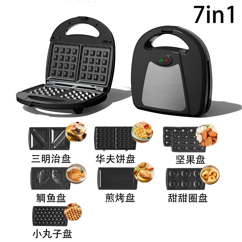 テンインワン朝食マシン多機能サンドイッチマシン家庭用トースターワッフルマシンドーナツケーキトースター テンインワン朝食マシン多機能サンドイッチマシン家庭用トースターワッフルマシンドーナツケーキトースター