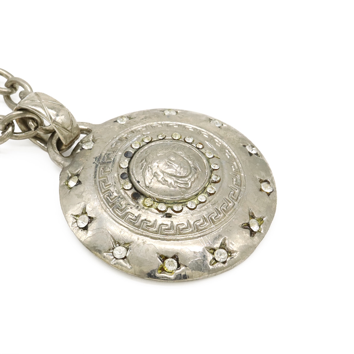 ェ ヴェルサーチ メドゥーサ メデューサ チェーンネックレス ペンダント スター メタル ストーン シルバ ェ ヴェルサーチ メドゥーサ メデューサ チェーンネックレス ペンダント スター メタル ストーン シルバ