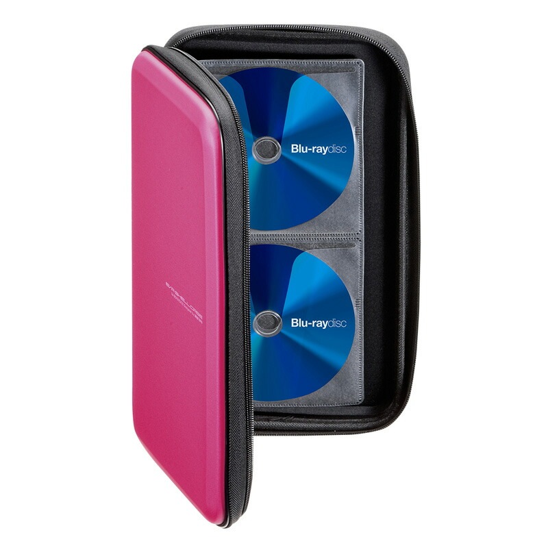 （まとめ買い）ブルーレイディスク対応セミハードケース 56枚収納 ピンク FCD-WLBD56P [x3]