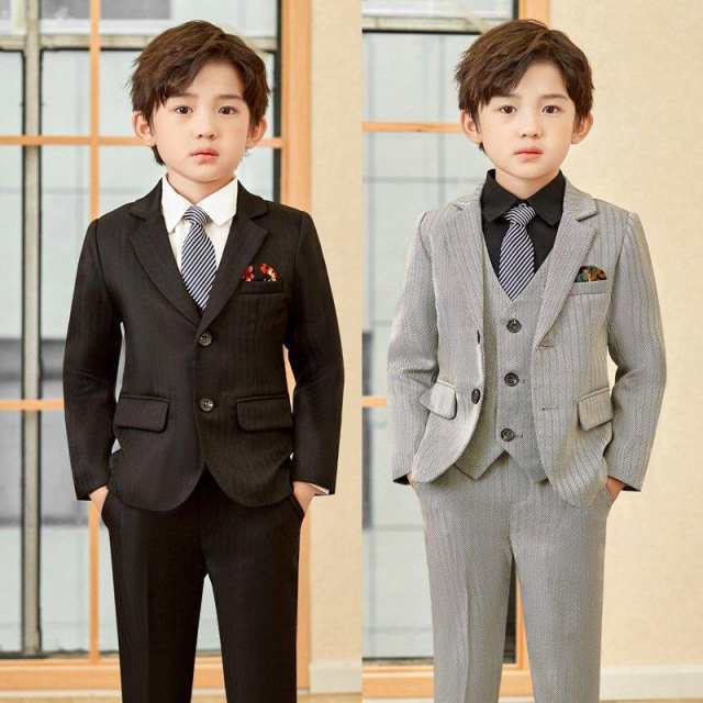 小学校 卒業式 子供服 入学式 スーツ 男の子 キッズ ワイシャツ ネクタイ ブレザー ベスト ズボン