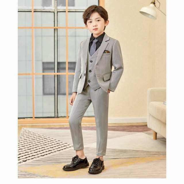 小学校 卒業式 子供服 入学式 スーツ 男の子 キッズ ワイシャツ ネクタイ ブレザー ベスト ズボン
